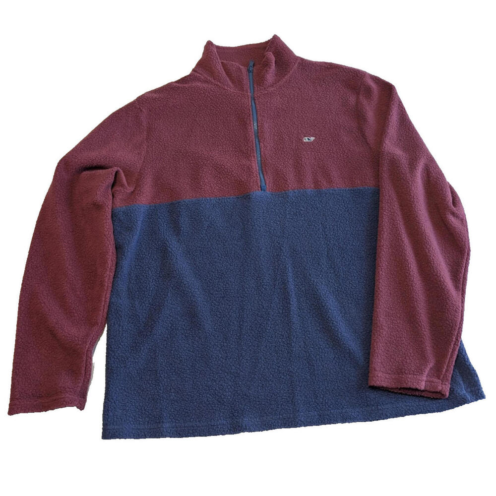 Vineyard Vines Men's 1/2 Zip Fleece Colorblock Pullover Jacket XL
